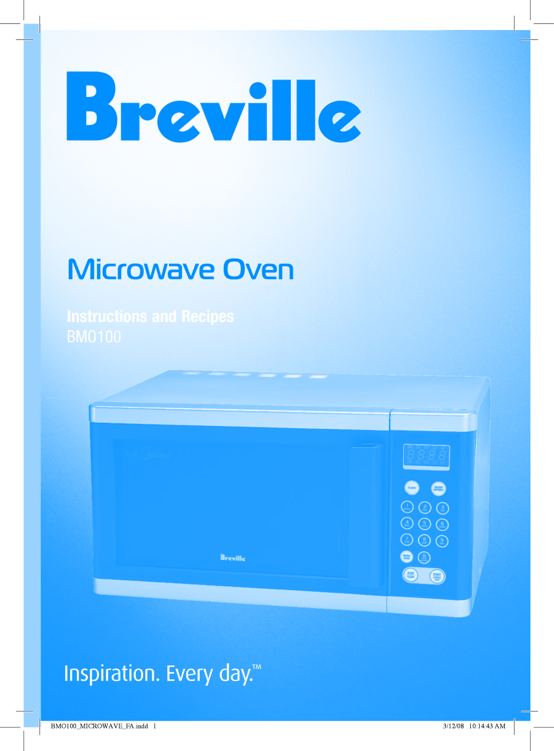 Breville BMO100 manual Microwave Oven 