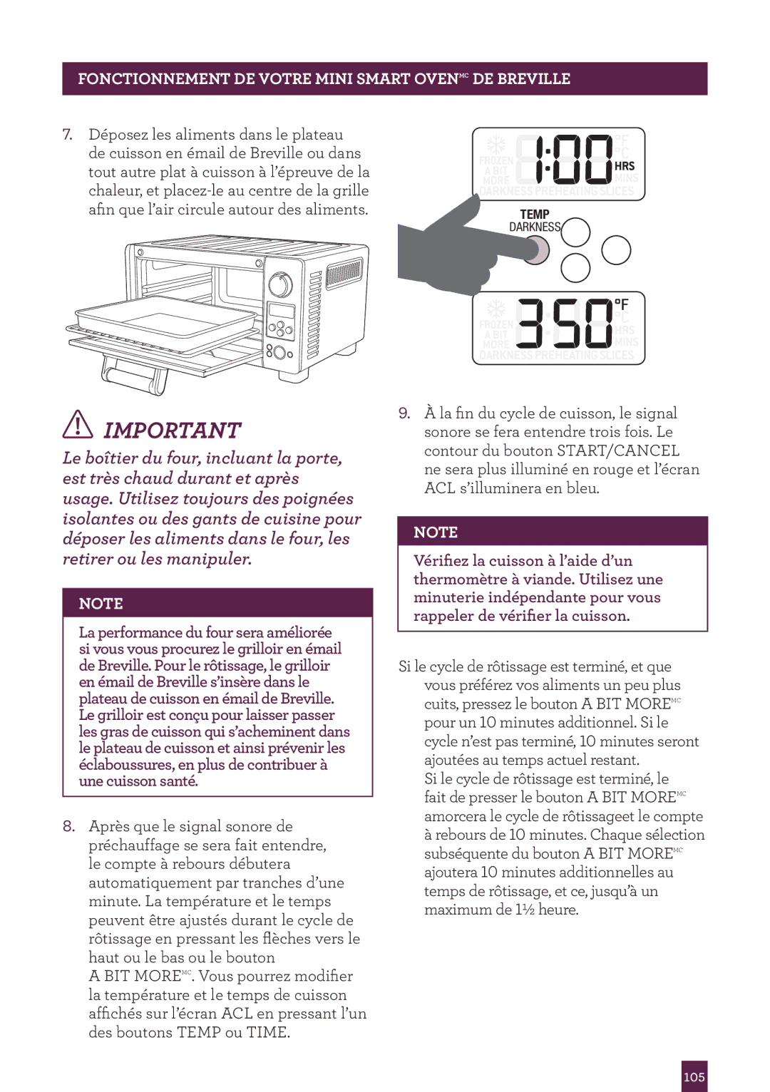 Breville BOV450XL manual 105 