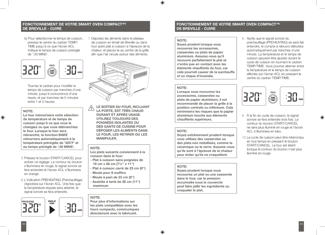 Breville BOV650XL manual When AT Temp 