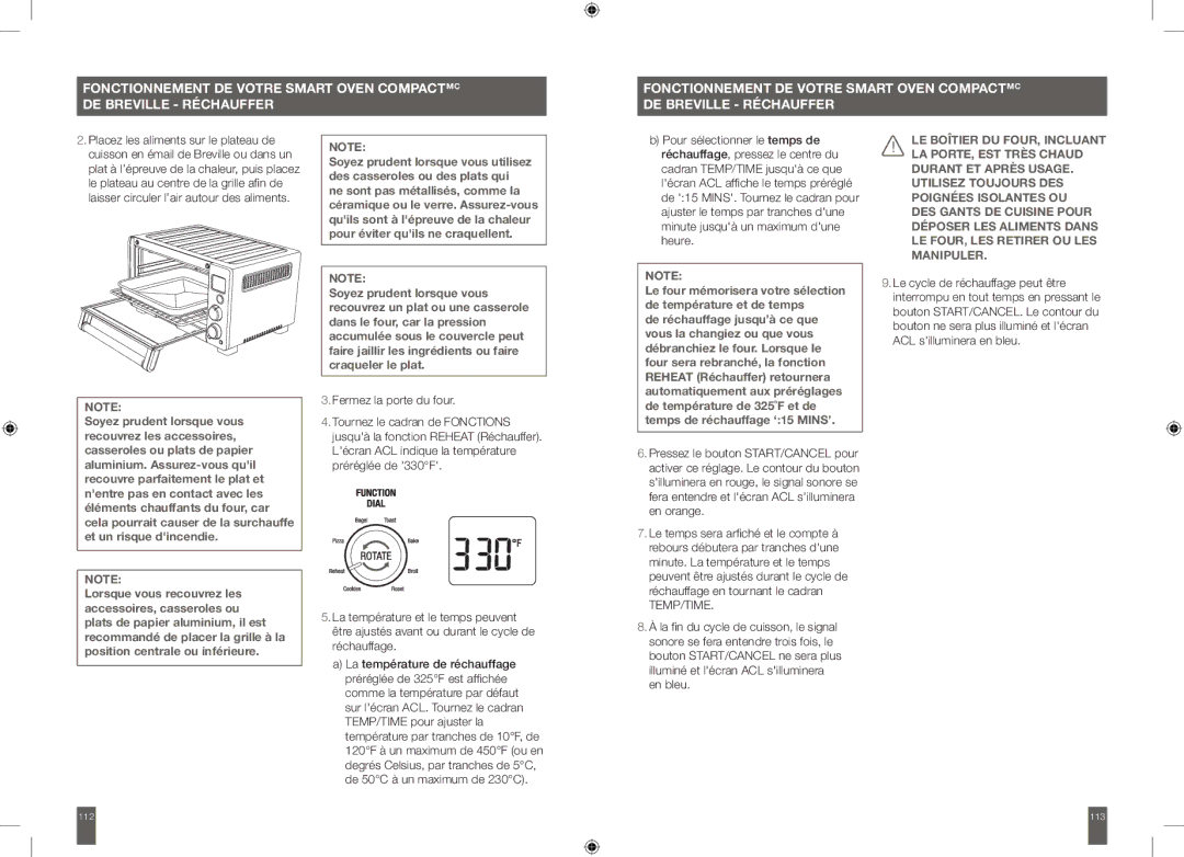 Breville BOV650XL manual 112 113 