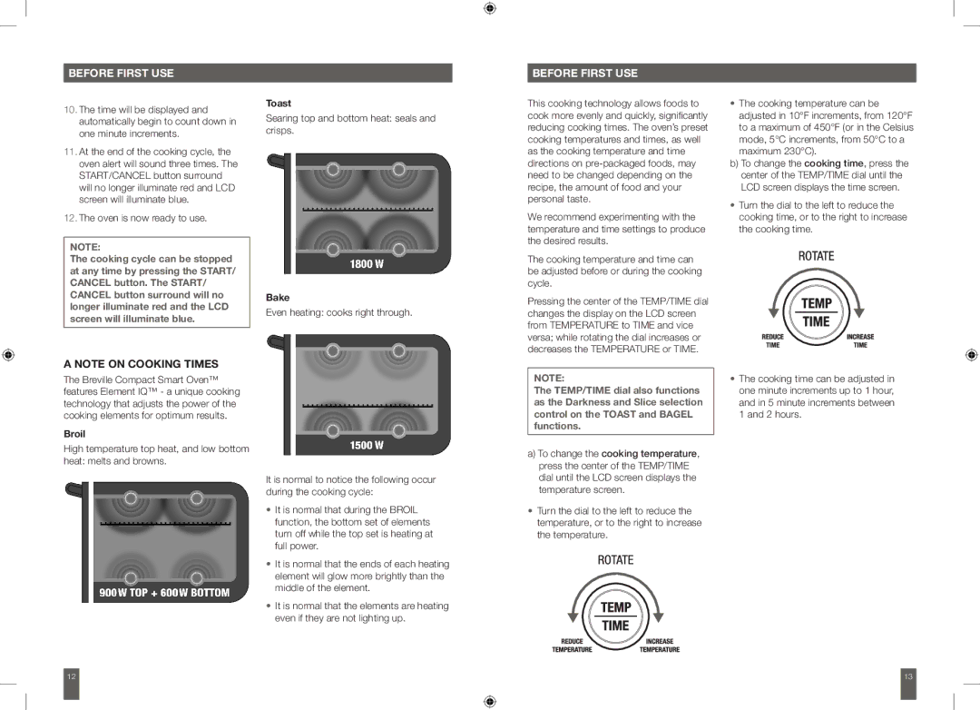 Breville BOV650XL manual Toast, Bake, Broil 