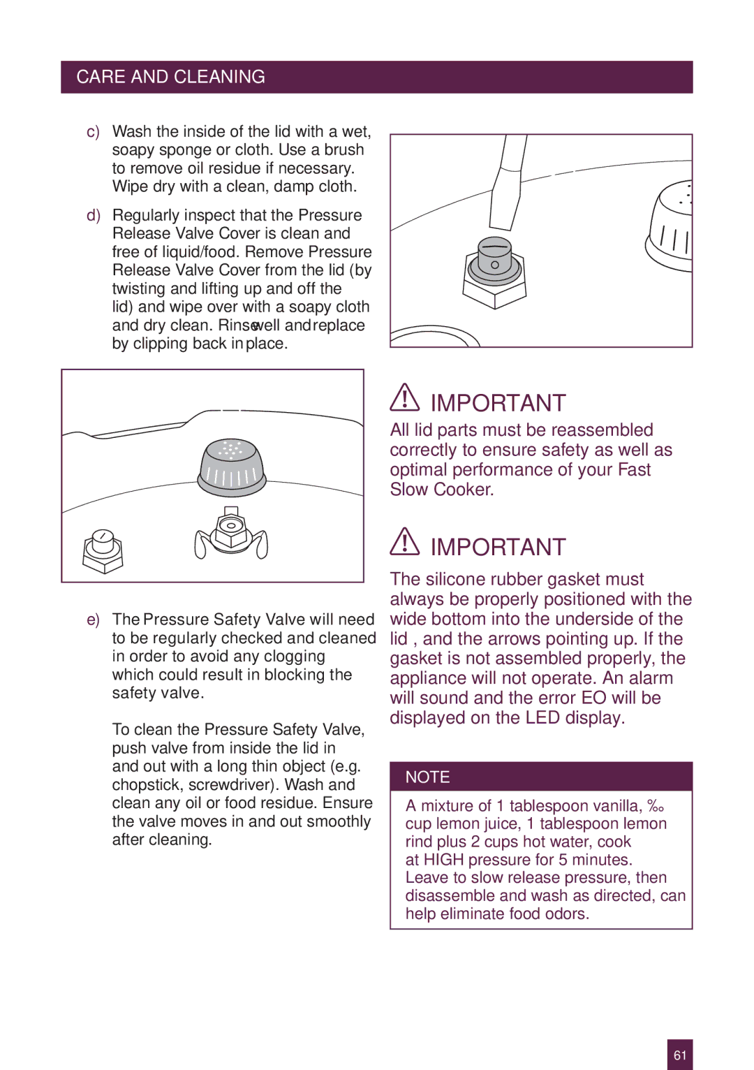 Breville BPR600XL Issue - A12 manual Pcarge Headerandcleaning 