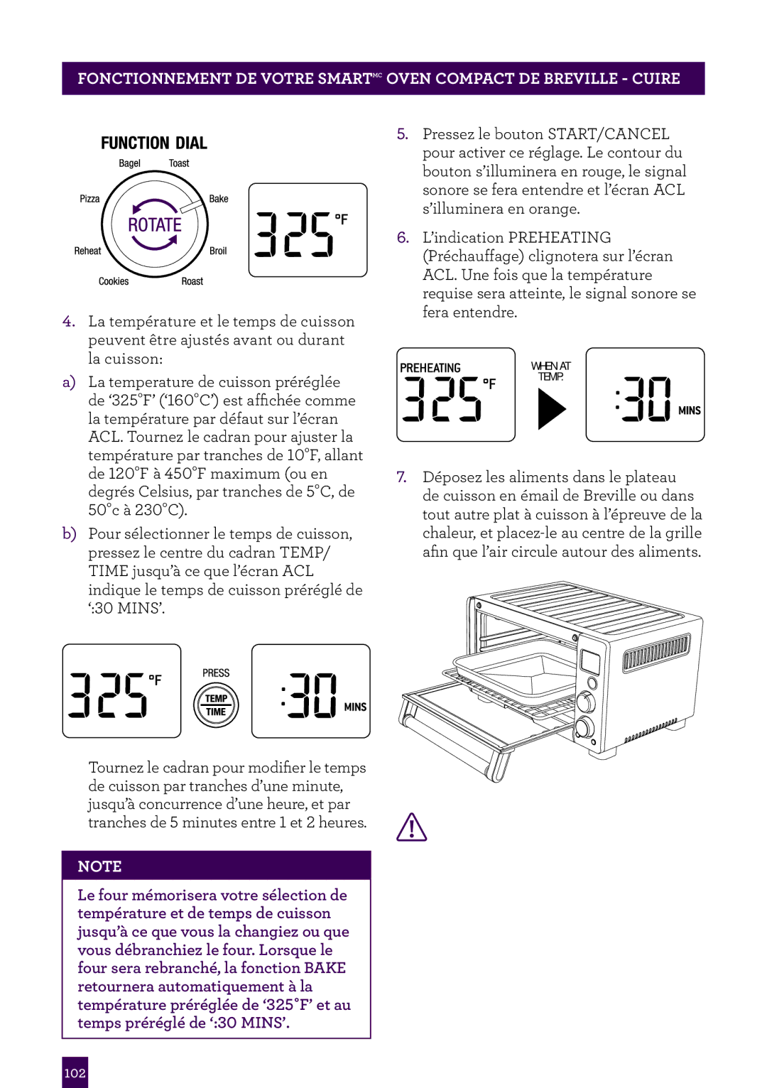 Breville Breville Compact Smart Oven, BOV650XL /B Issue - F11 manual 102 