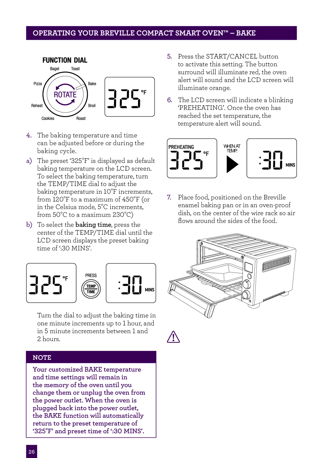 Breville Breville Compact Smart Oven, BOV650XL /B Issue - F11 manual When AT Temp 