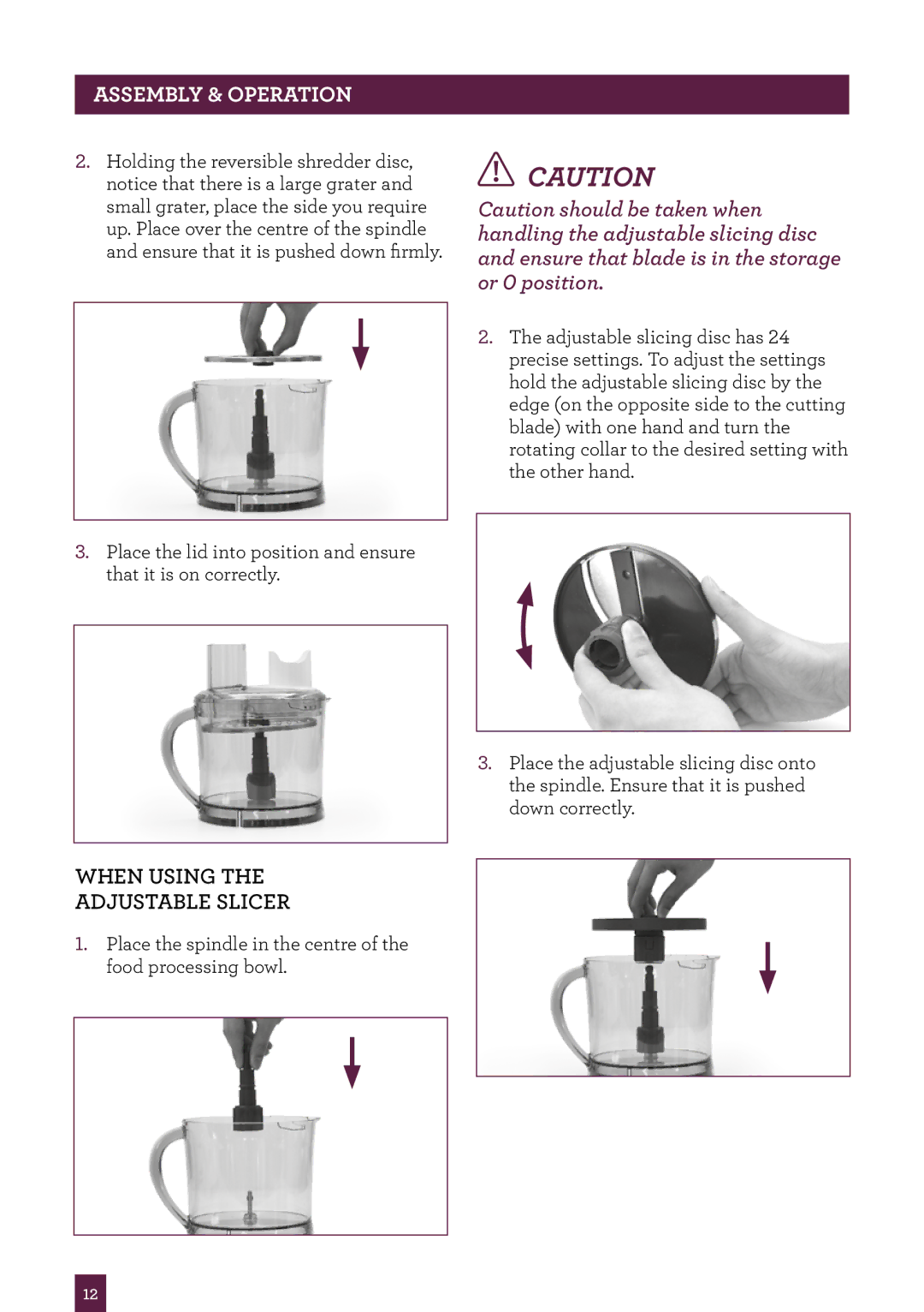 Breville BSB530 manual When using the adjustable slicer 