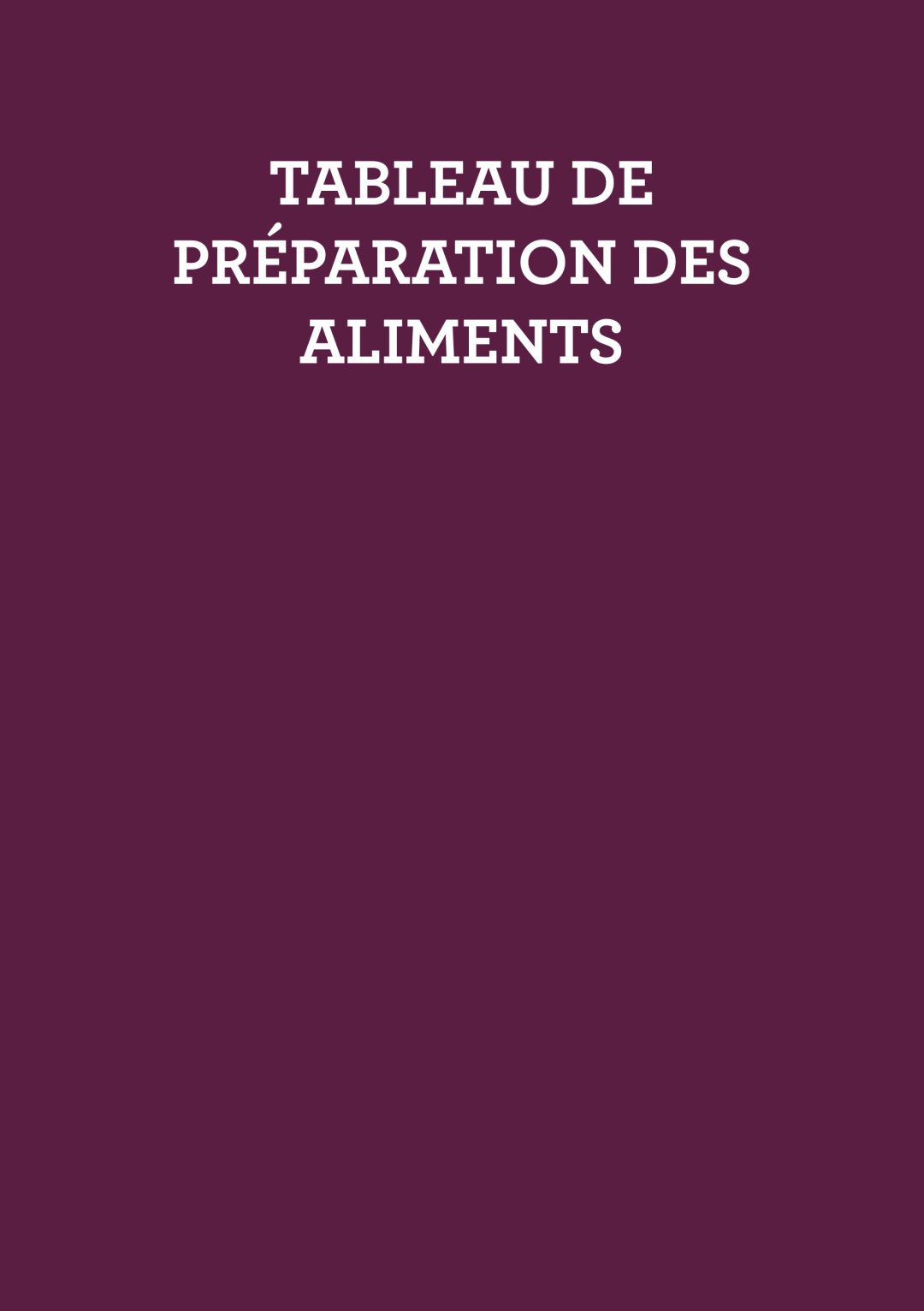 Breville BSB530XL manual Tableau De Préparation Des Aliments, Typeset 