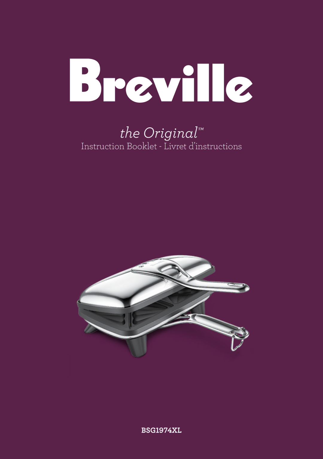 Breville BSG1974XL manual Original 