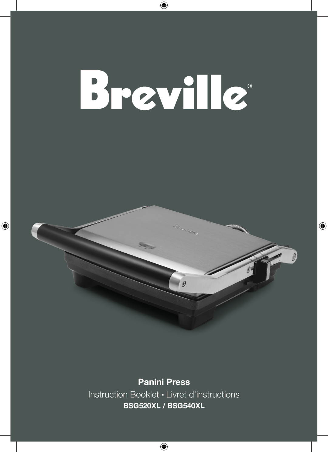 Breville BSG520XL, BSG540XL manual Panini Press 