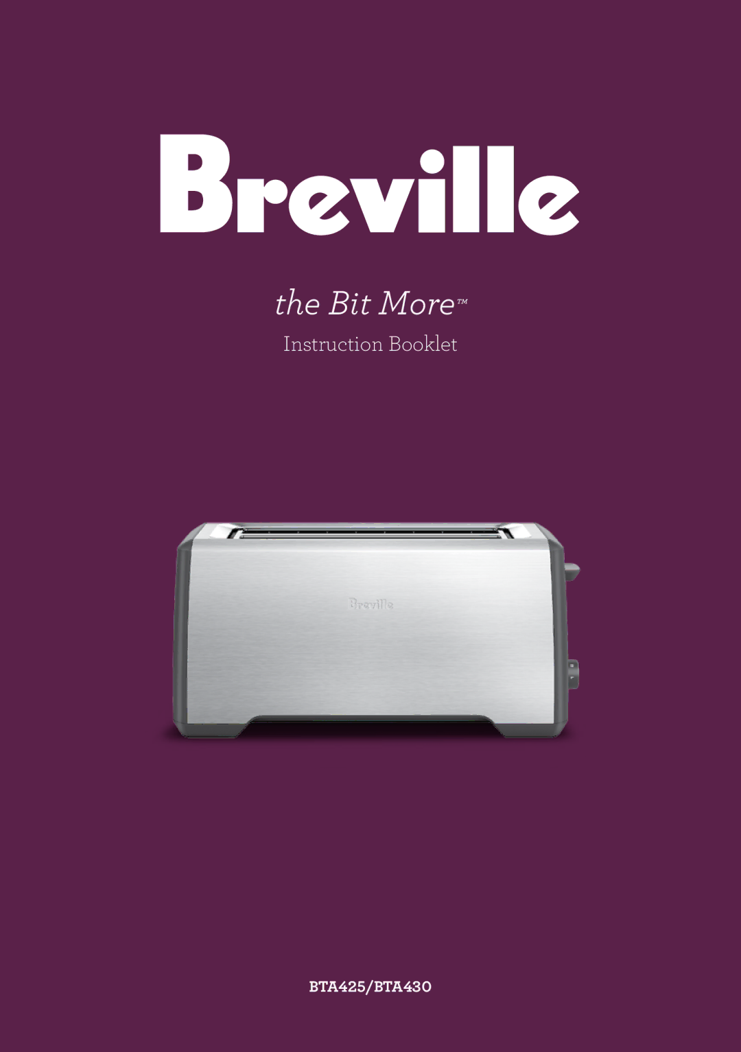 Breville BTA430, BTA425 brochure Bit More 