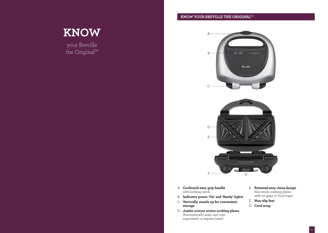 Breville BTS200, BTS400 brochure Know Your Breville the Original 