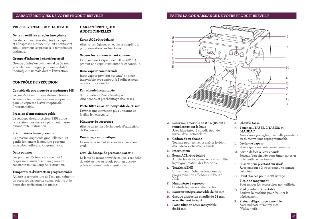 Breville the Dual Boiler, BES920XL Triple Système DE Chauffage, Contrôle DE Précision, Caractéristiques Additionnelles 