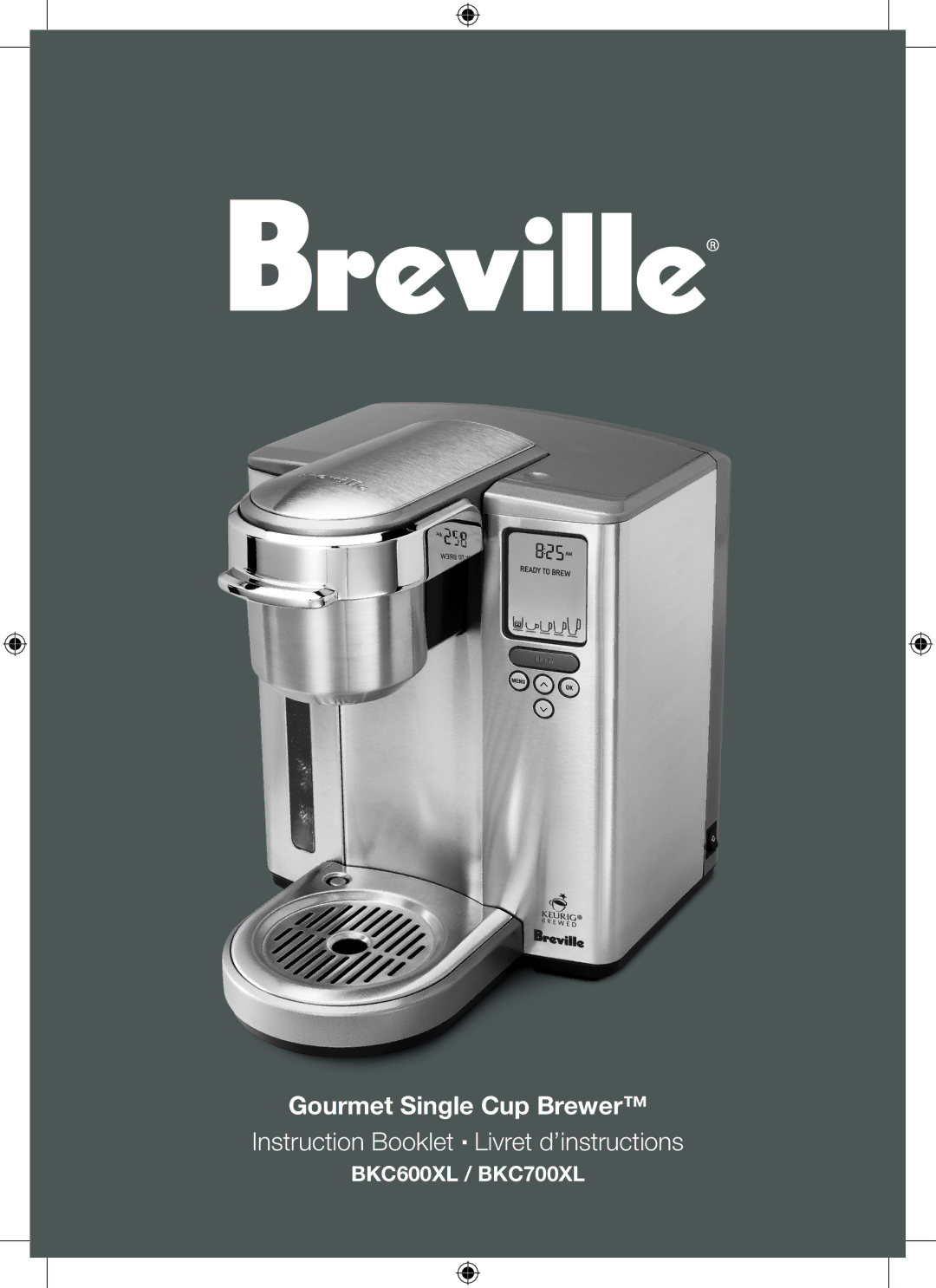 Breville BKC700XL, XXBKC600XL manual Gourmet Single Cup Brewer 