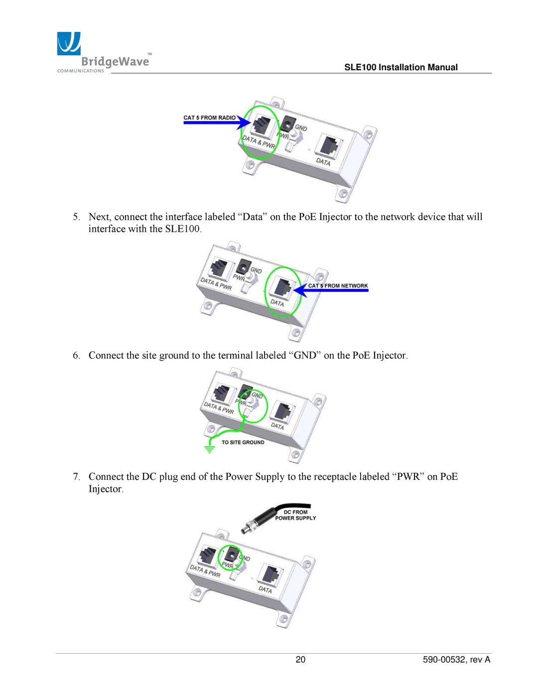 BridgeWave installation manual SLE100 Installation Manual 