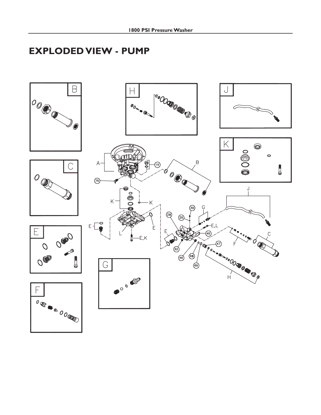 Briggs & Stratton 01811-0 manual Exploded View Pump 