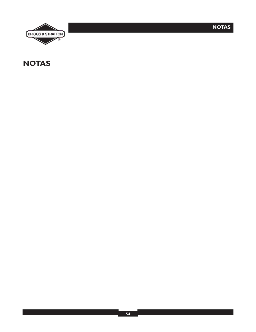 Briggs & Stratton 01894-1 manual Notas 