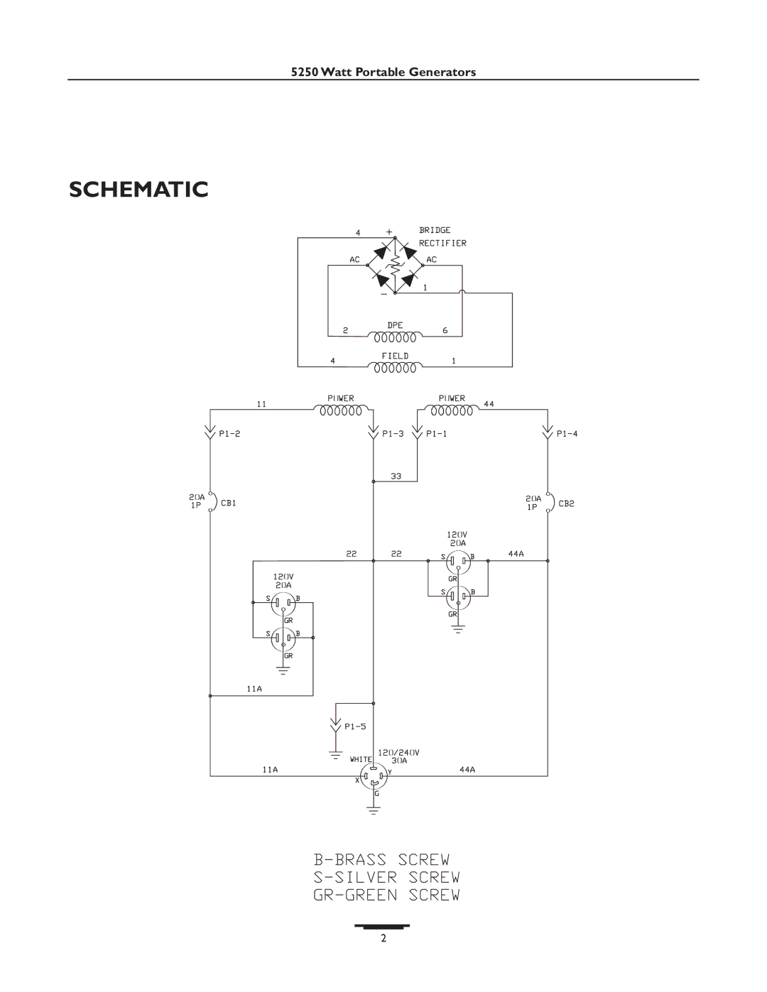 Briggs & Stratton 01971, 01970 owner manual Schematic 