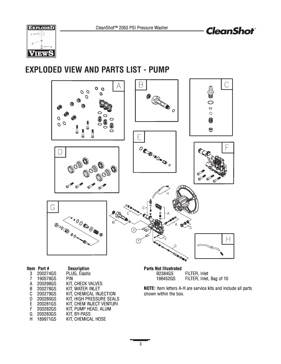 Briggs & Stratton 020206-02 manual Exploded View And Parts List - Pump, Description 