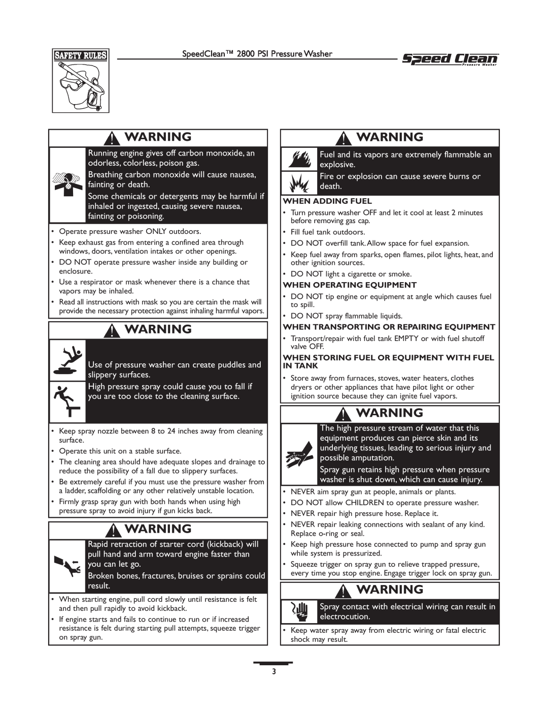 Briggs & Stratton 020212-0 owner manual Fire or explosion can cause severe burns or death 