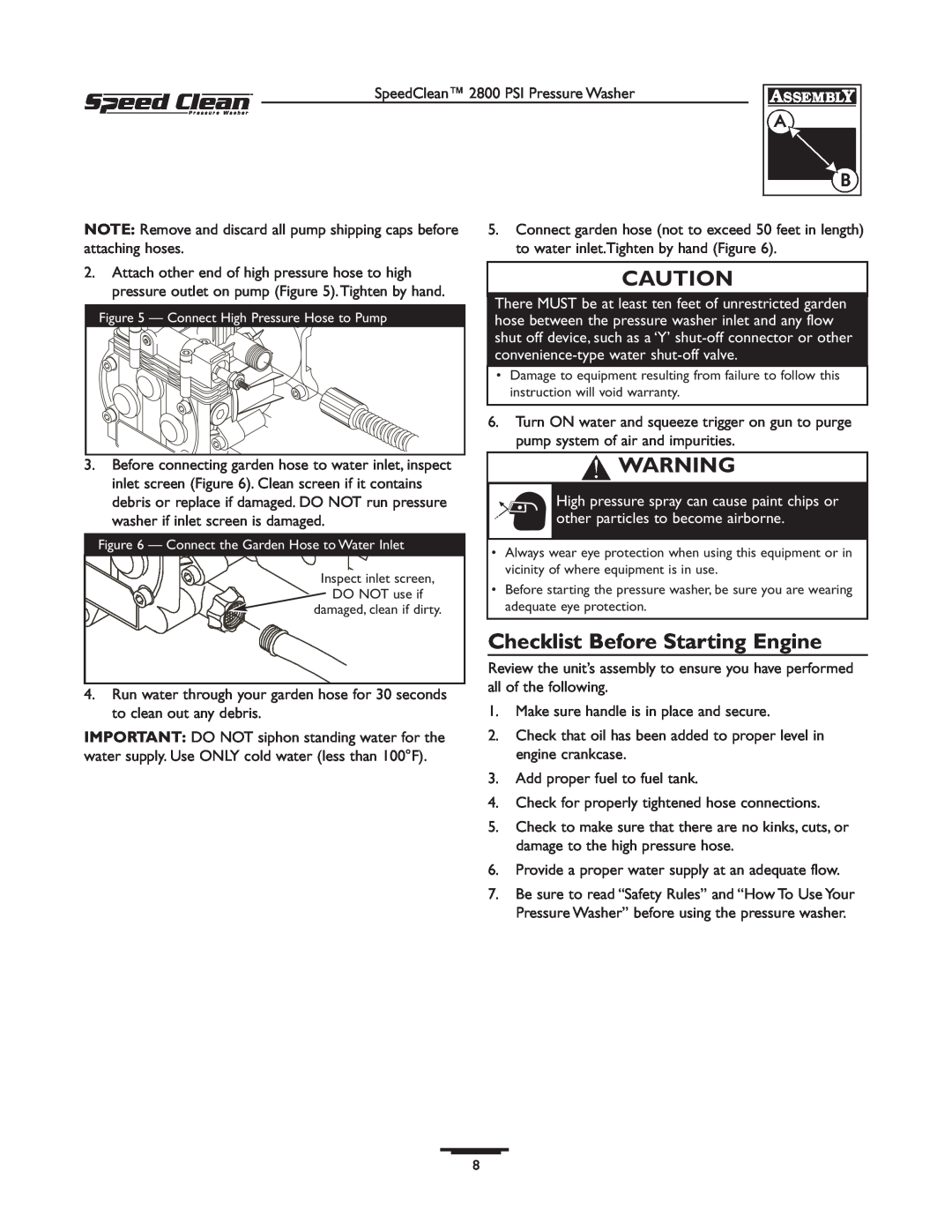 Briggs & Stratton 020212-0 owner manual Checklist Before Starting Engine 