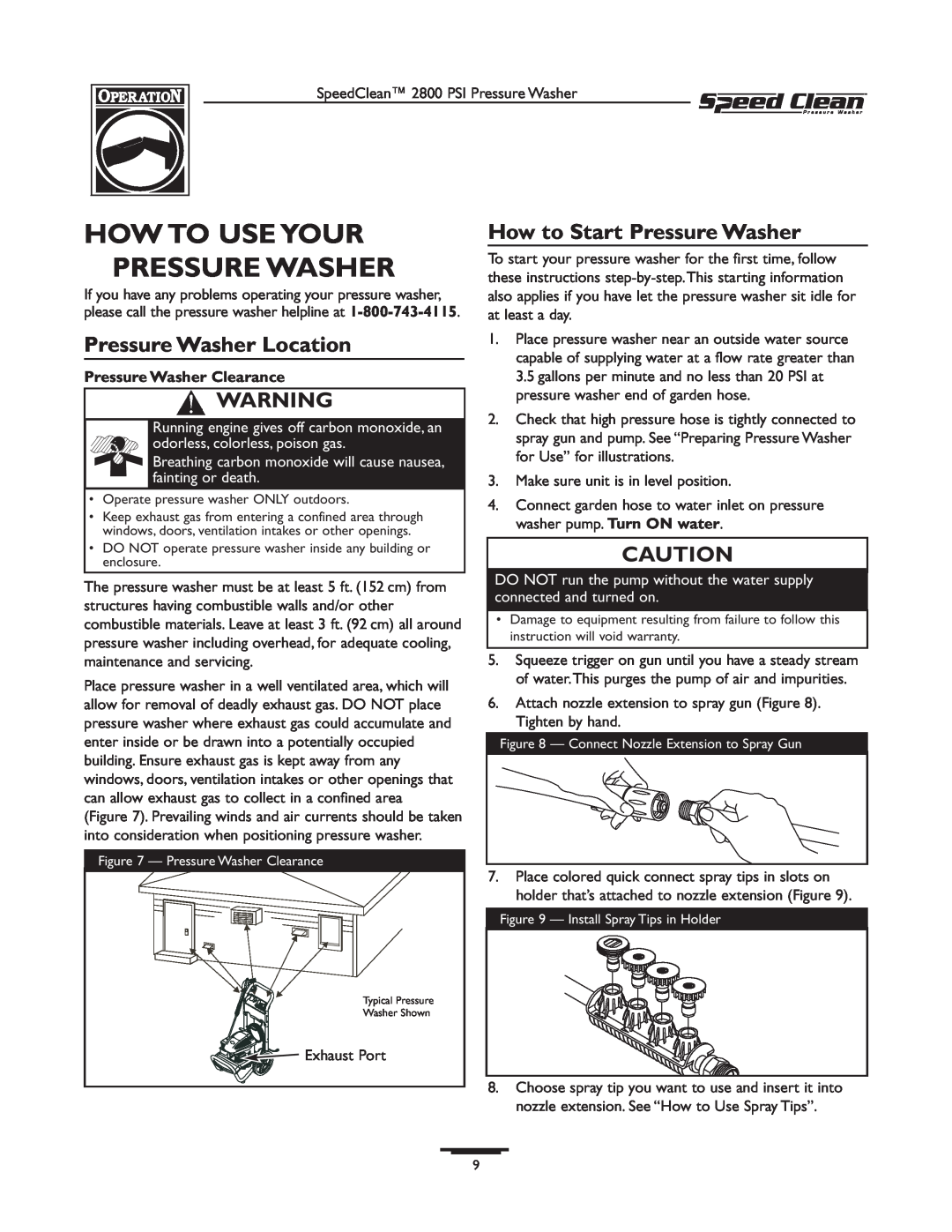 Briggs & Stratton 020212-0 How To Use Your Pressure Washer, Pressure Washer Location, How to Start Pressure Washer 