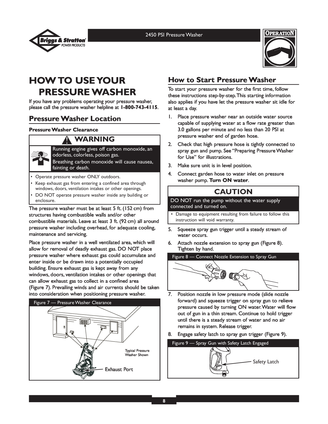 Briggs & Stratton 020219 How To Use Your Pressure Washer, Pressure Washer Location, How to Start Pressure Washer 