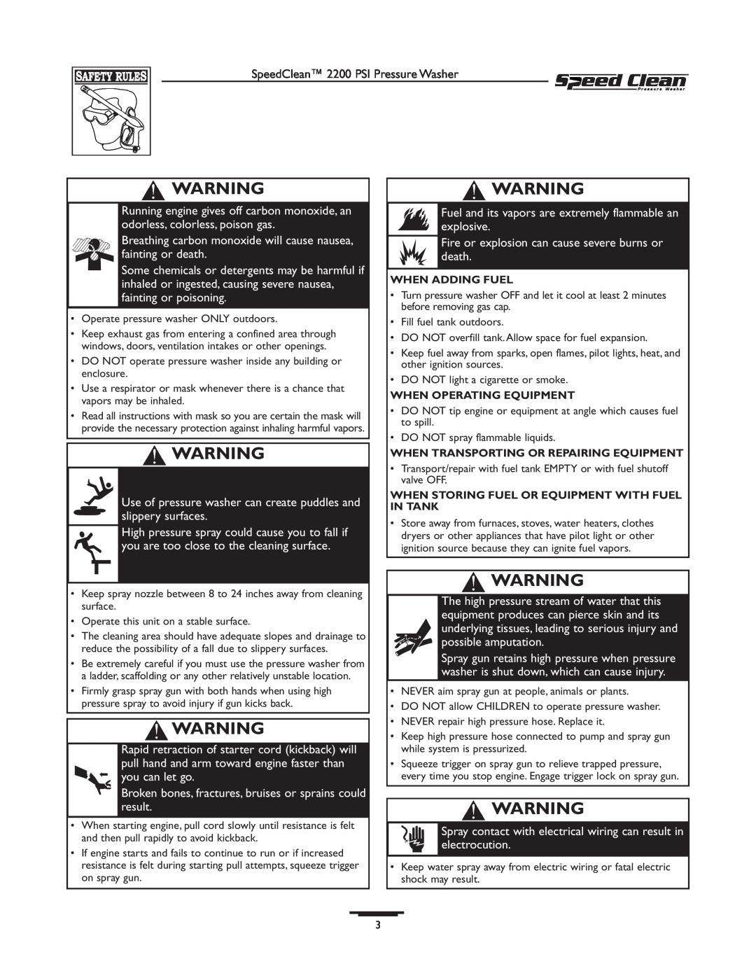 Briggs & Stratton 020239-0 owner manual Fire or explosion can cause severe burns or death 