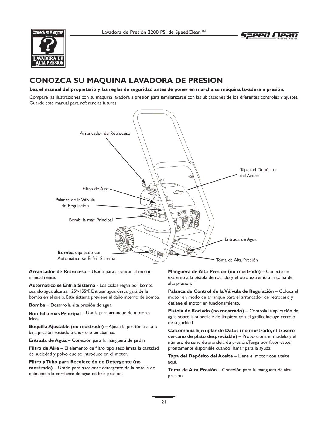 Briggs & Stratton 020239-1 Conozca SU Maquina Lavadora DE Presion, Filtro y Tubo para Recolección de Detergente no 