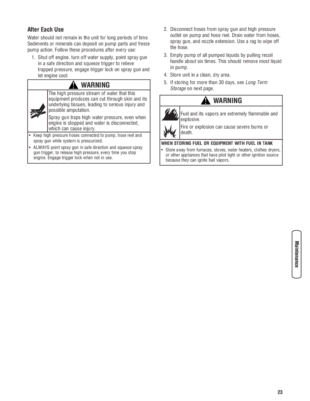 Briggs & Stratton 020364-0 manual After Each Use 