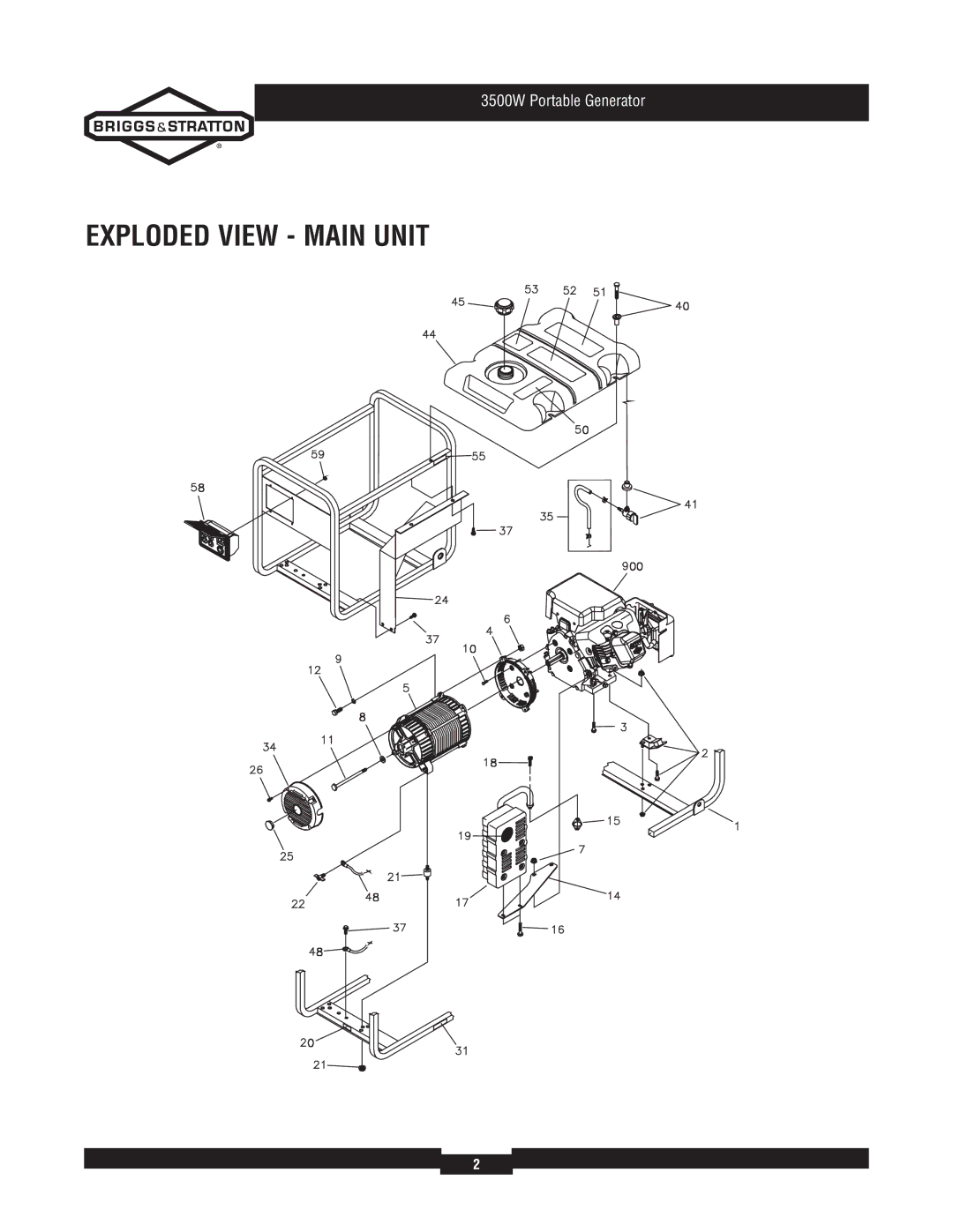 Briggs & Stratton 030208-2 manual Exploded View Main Unit 