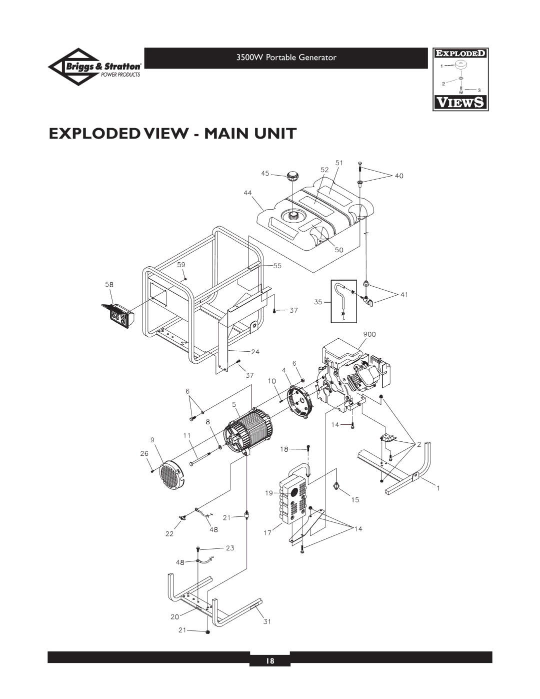 Briggs & Stratton 030208 owner manual Exploded View Main Unit 