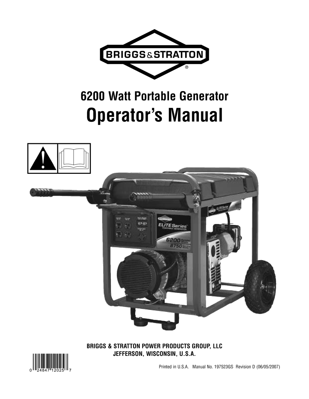 Briggs & Stratton 030242-0 manual Operator’s Manual 