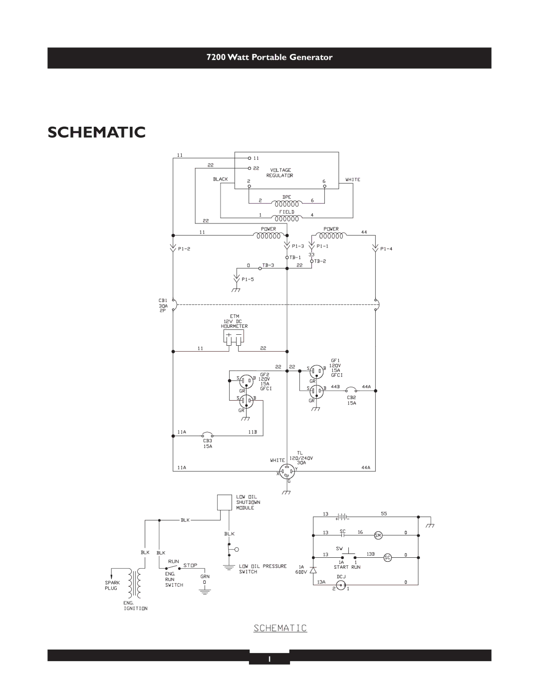 Briggs & Stratton 030254 manual Schematic 