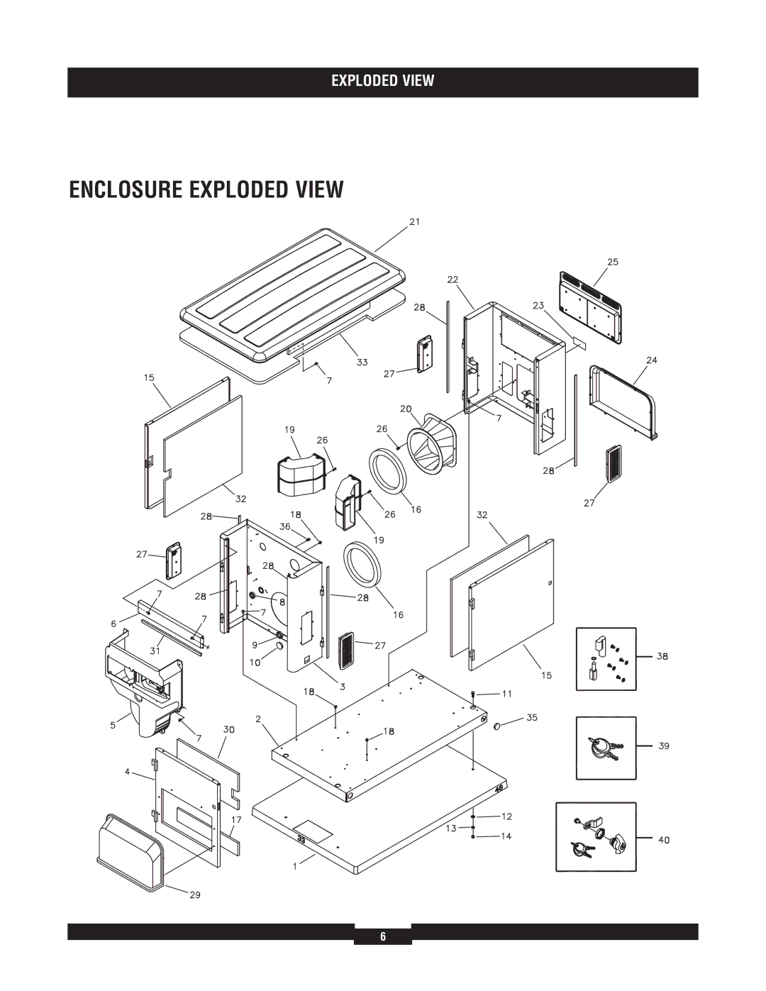 Briggs & Stratton 040212-1 manual Enclosure Exploded View 