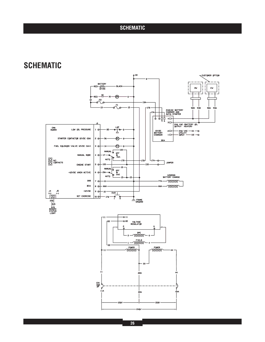 Briggs & Stratton 040220A manual Schematic 