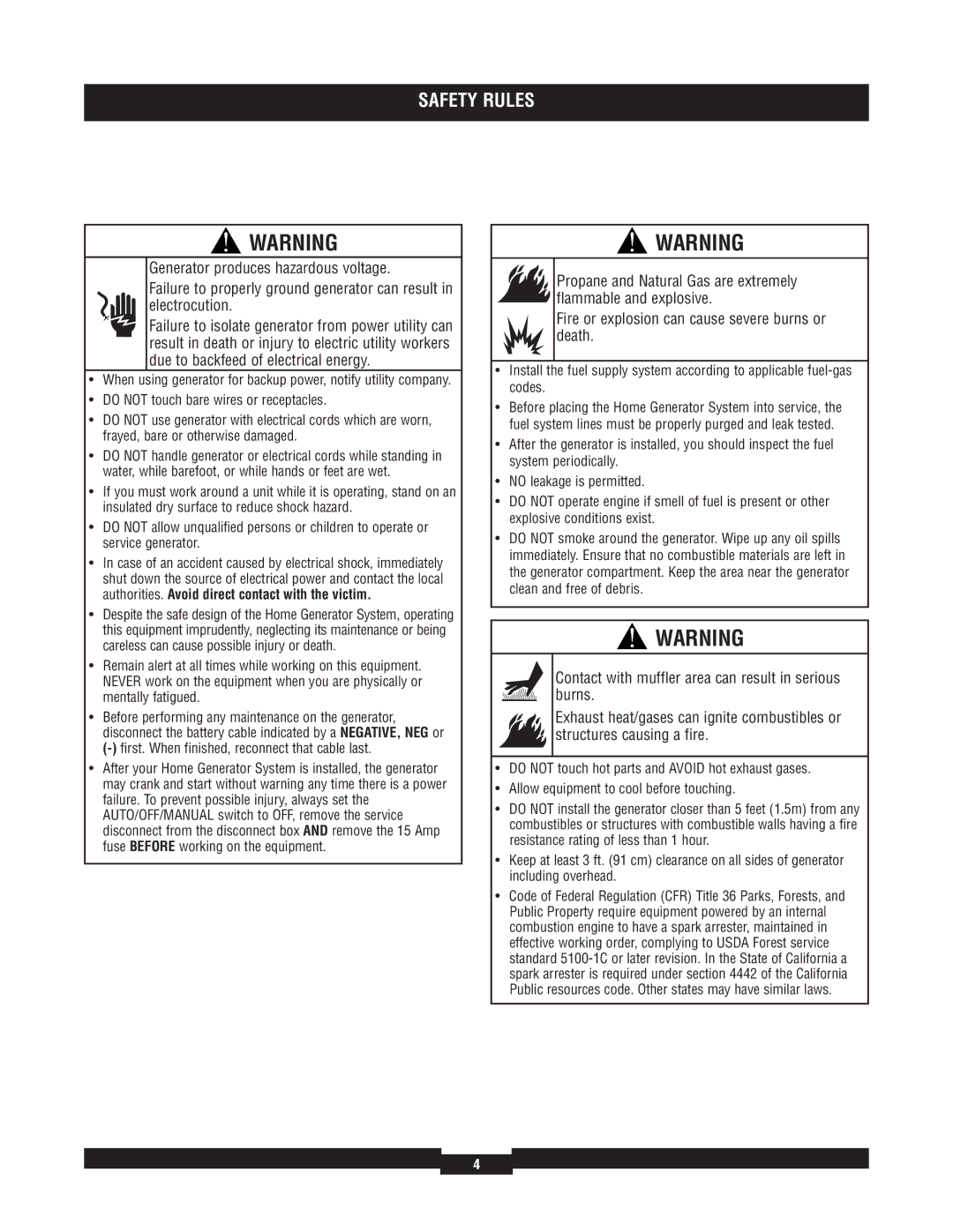 Briggs & Stratton 040220A manual Safety Rules 