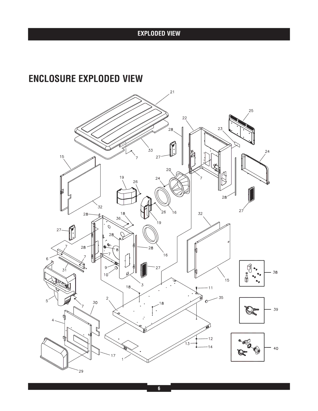 Briggs & Stratton 040229-1 manual Enclosure Exploded View 