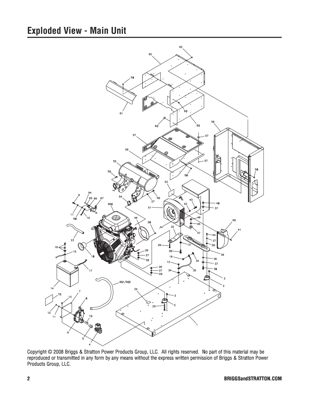 Briggs & Stratton 040234-1 manual Exploded View - Main Unit 