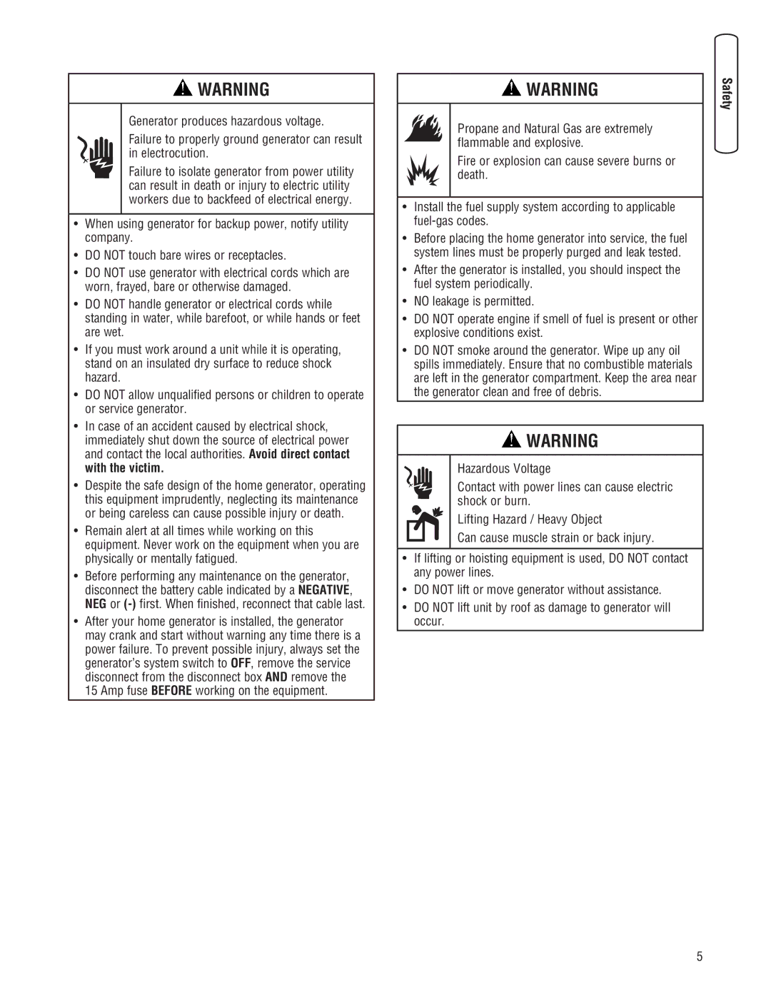 Briggs & Stratton 10000 Watt manual 