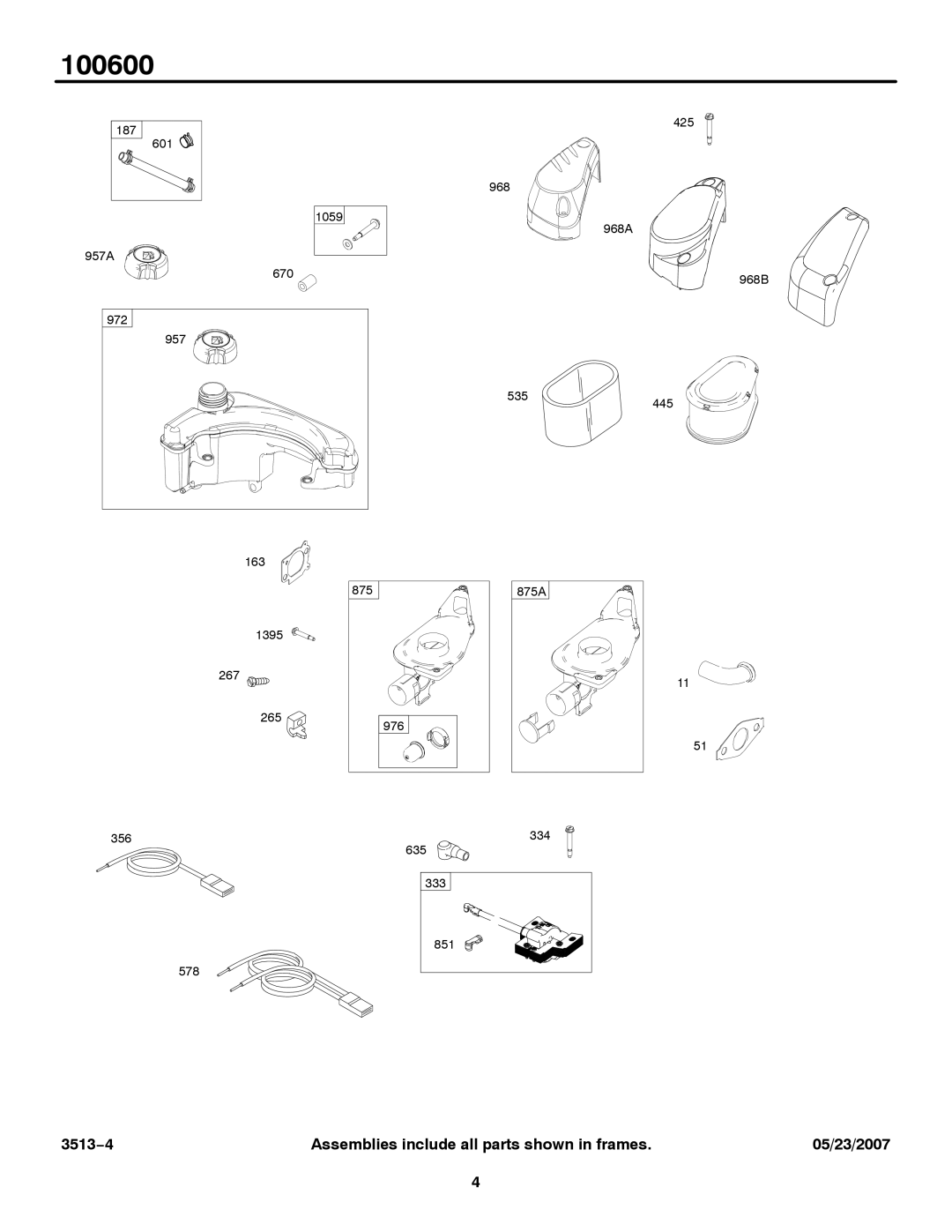 Briggs & Stratton 100600 service manual 