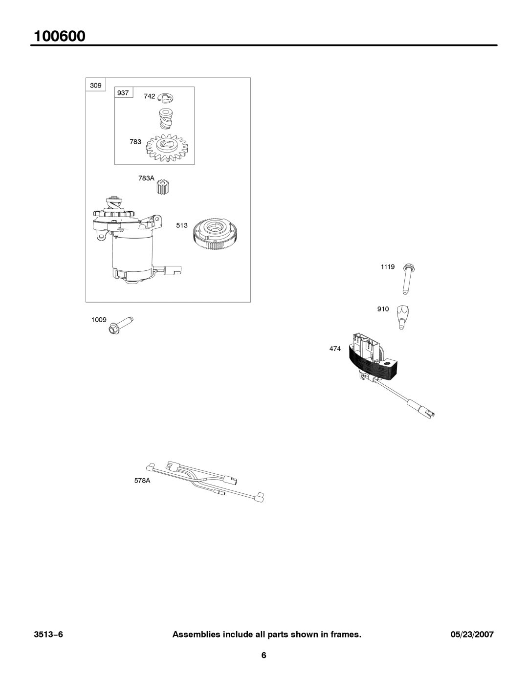 Briggs & Stratton 100600 service manual 783 