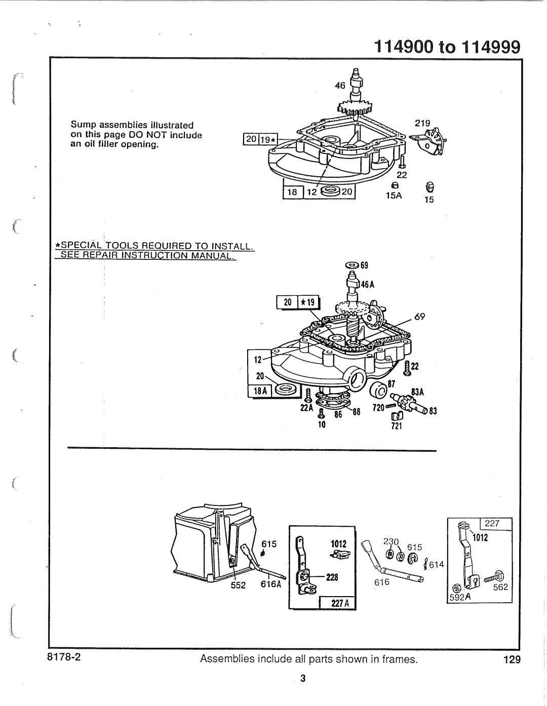 Briggs & Stratton 114900 to 114999 manual 