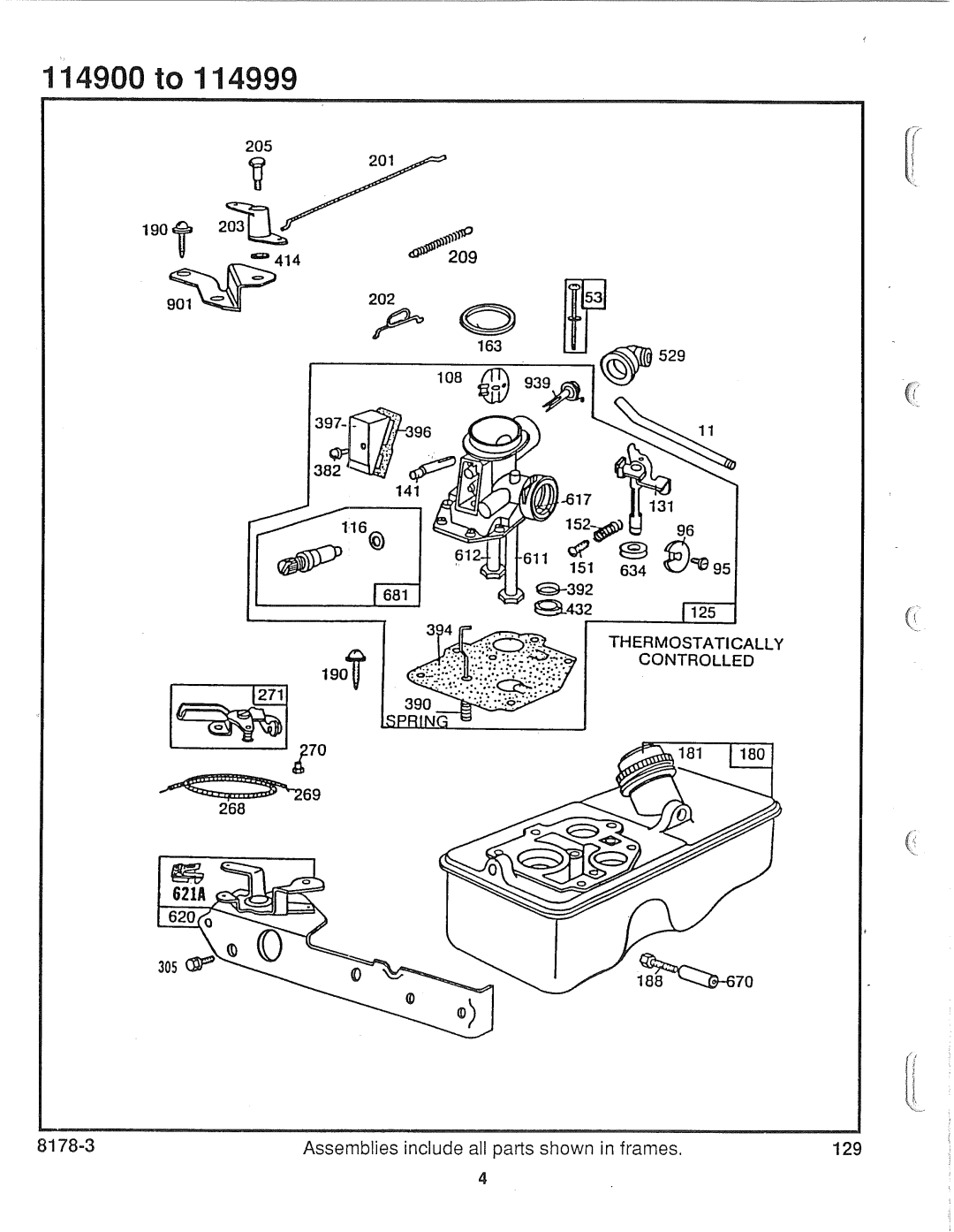 Briggs & Stratton 114900 to 114999 manual 