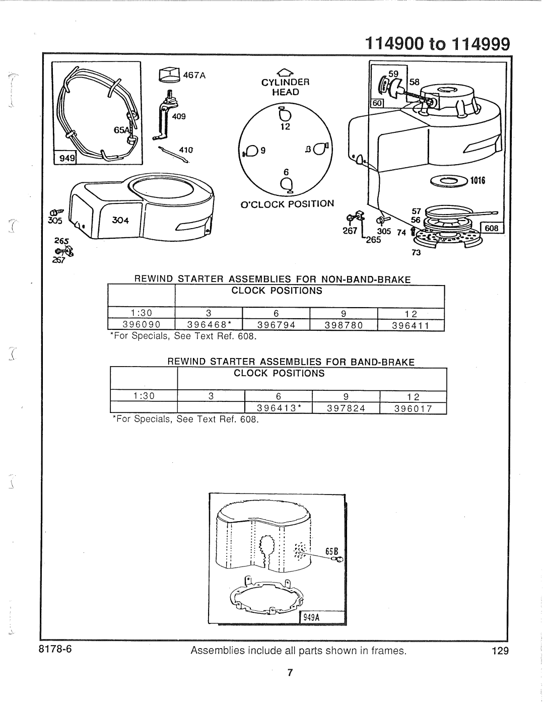 Briggs & Stratton 114900 to 114999 manual 