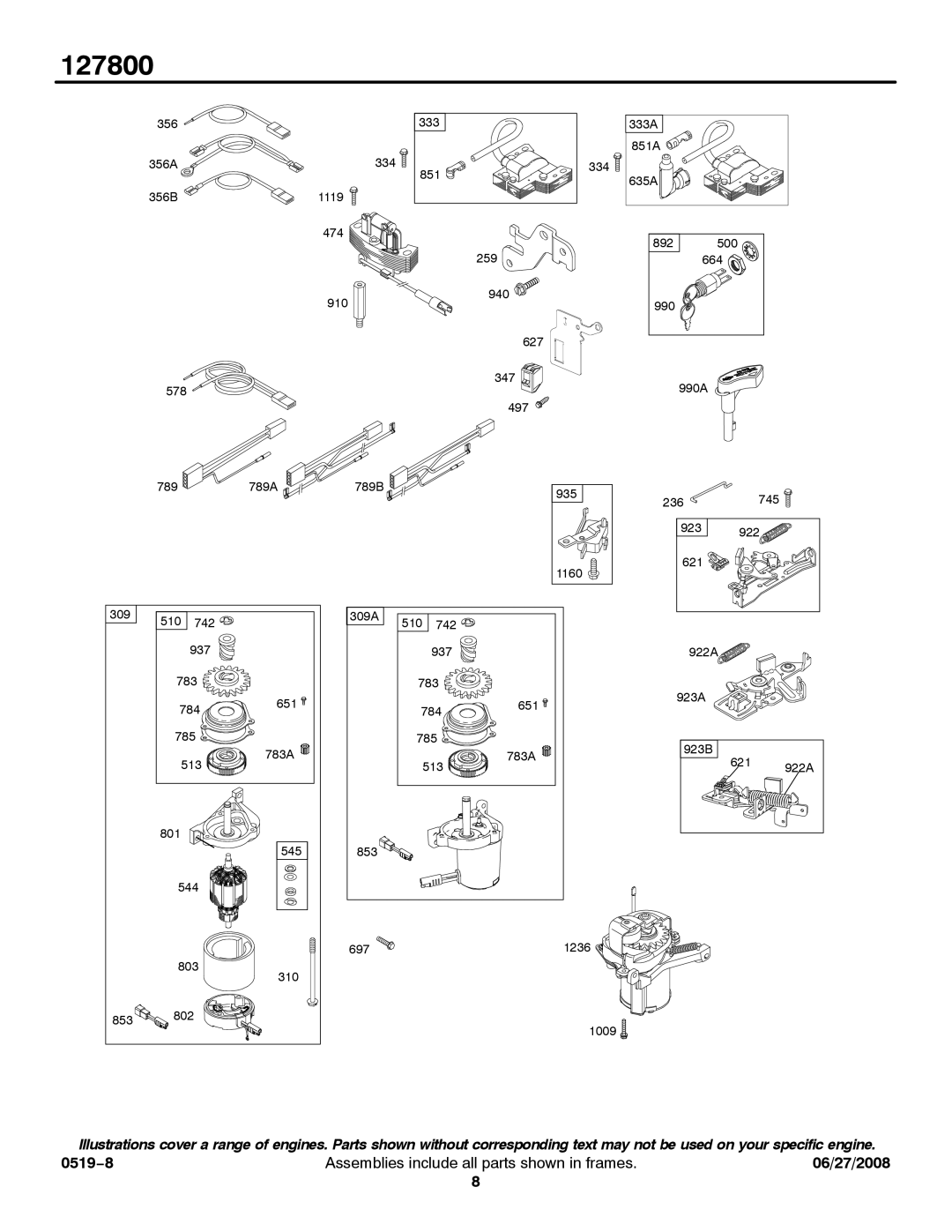 Briggs & Stratton 127800 Series service manual 356 