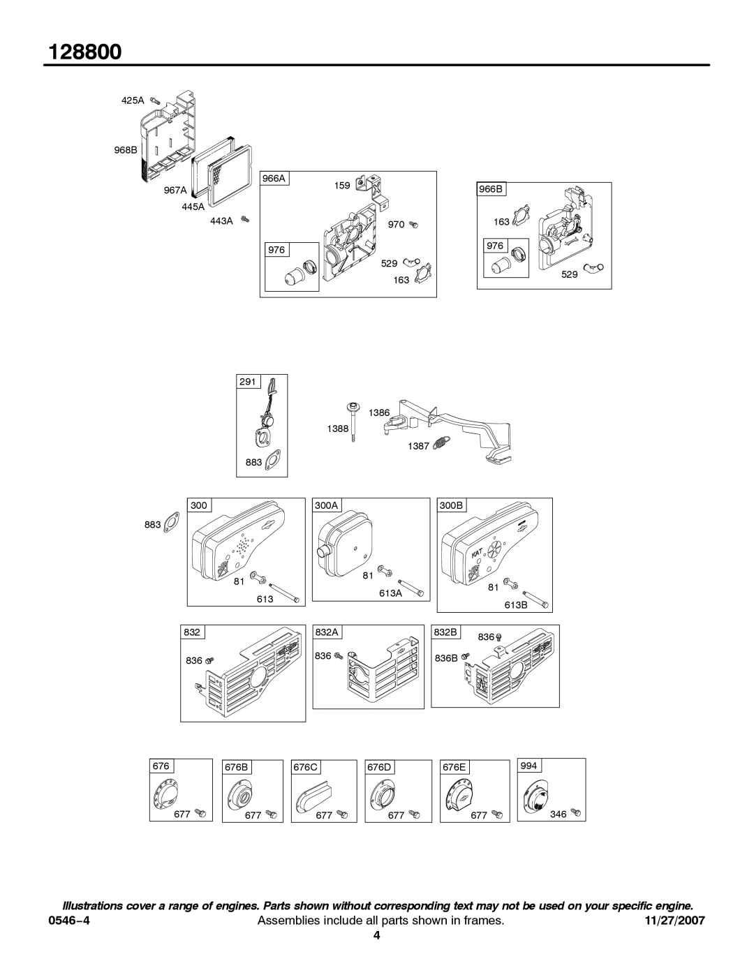 Briggs & Stratton 128800 service manual 