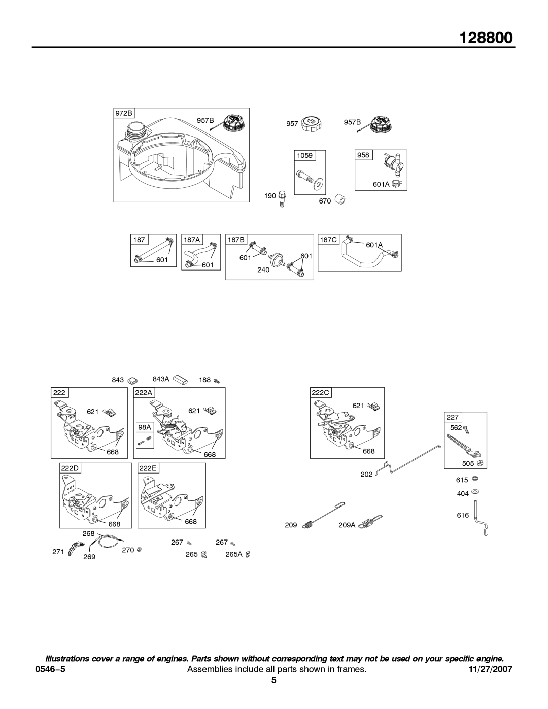 Briggs & Stratton 128800 service manual 972B 