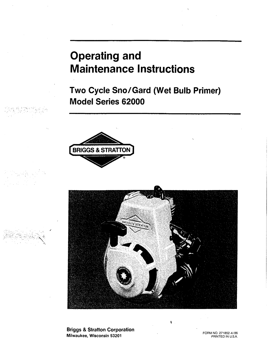 Briggs & Stratton 136200 manual 