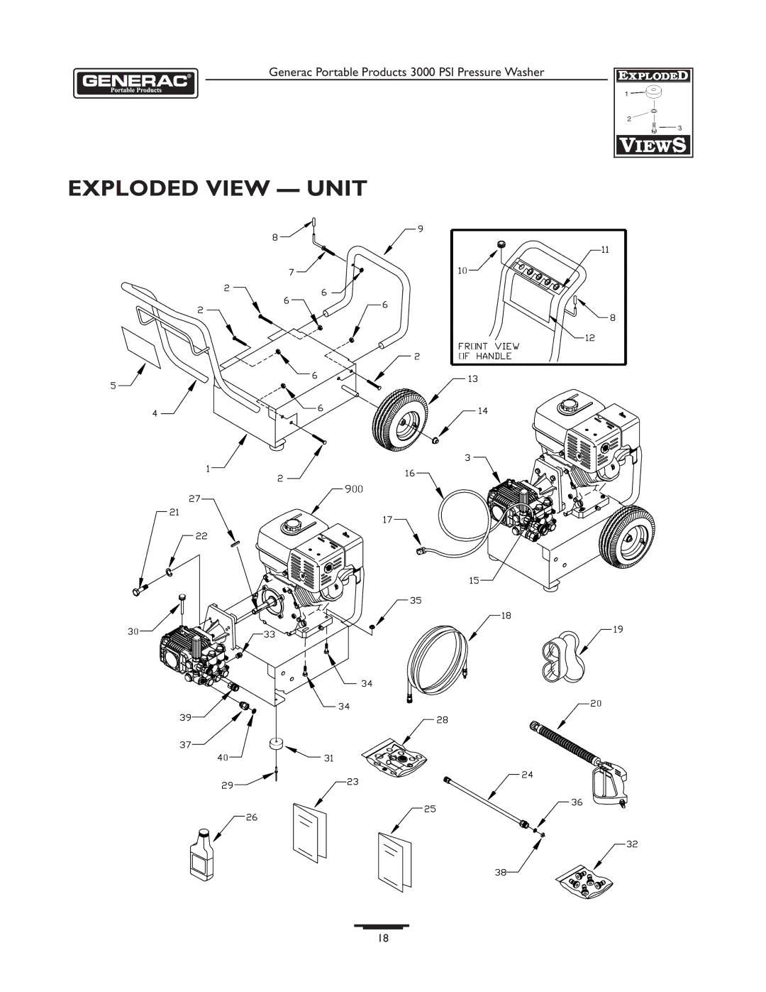 Briggs & Stratton 1418-2 owner manual Exploded View Unit 