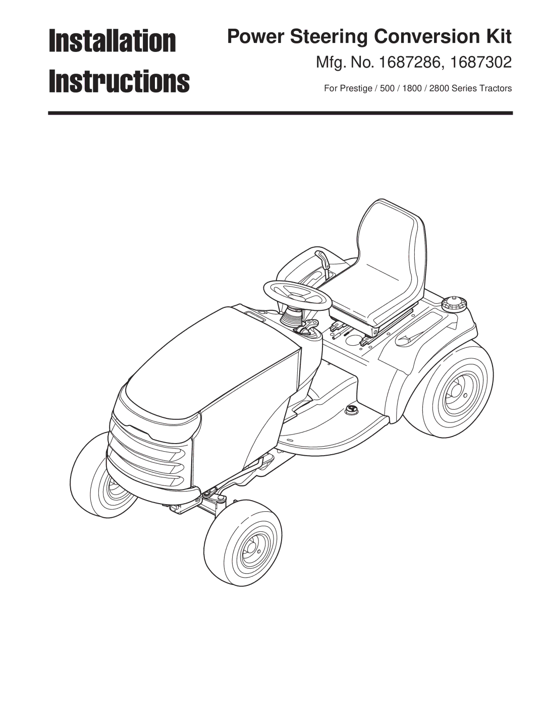 Briggs & Stratton 1687302, 1687286 installation instructions Installation Instructions 