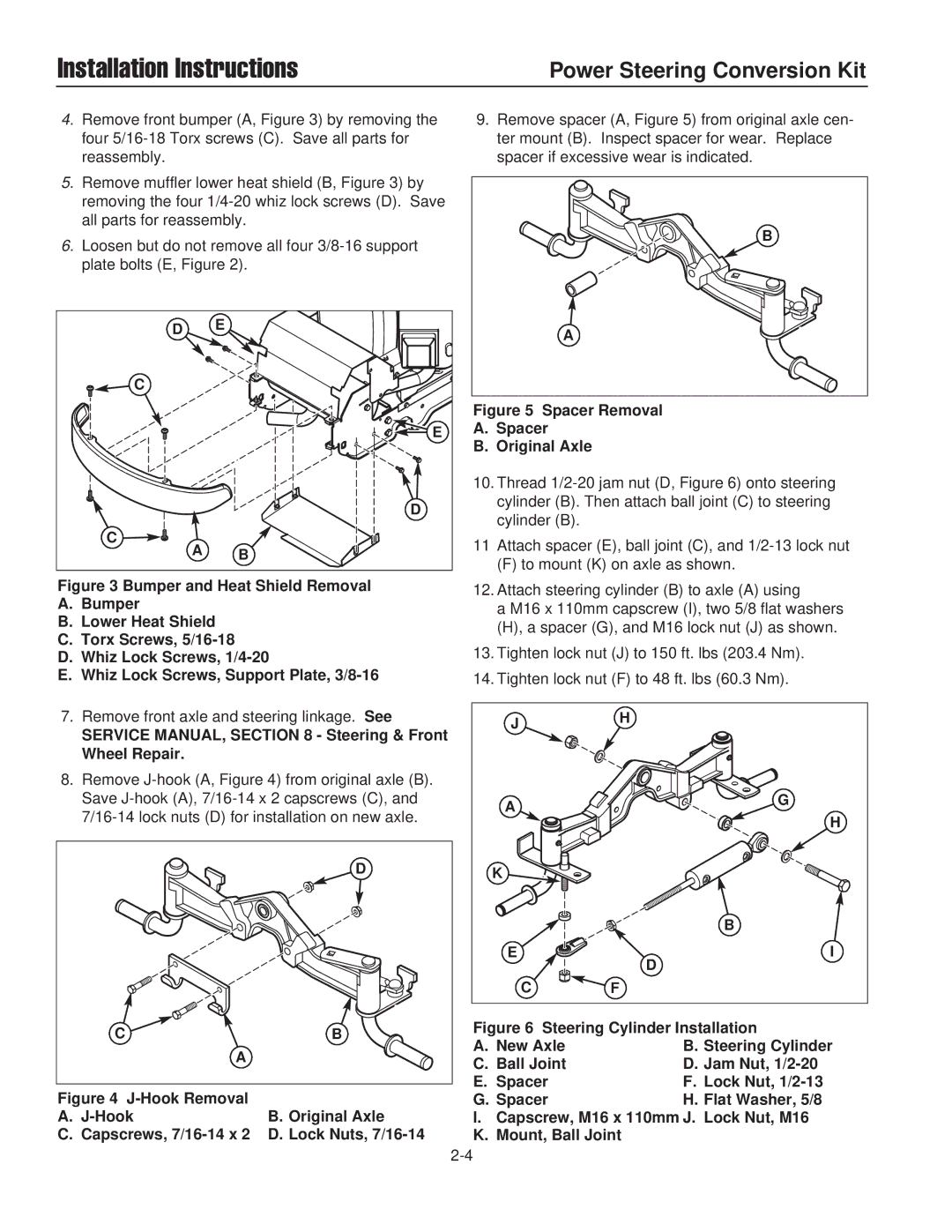 Briggs & Stratton 1687286, 1687302 installation instructions Spacer Removal Original Axle 